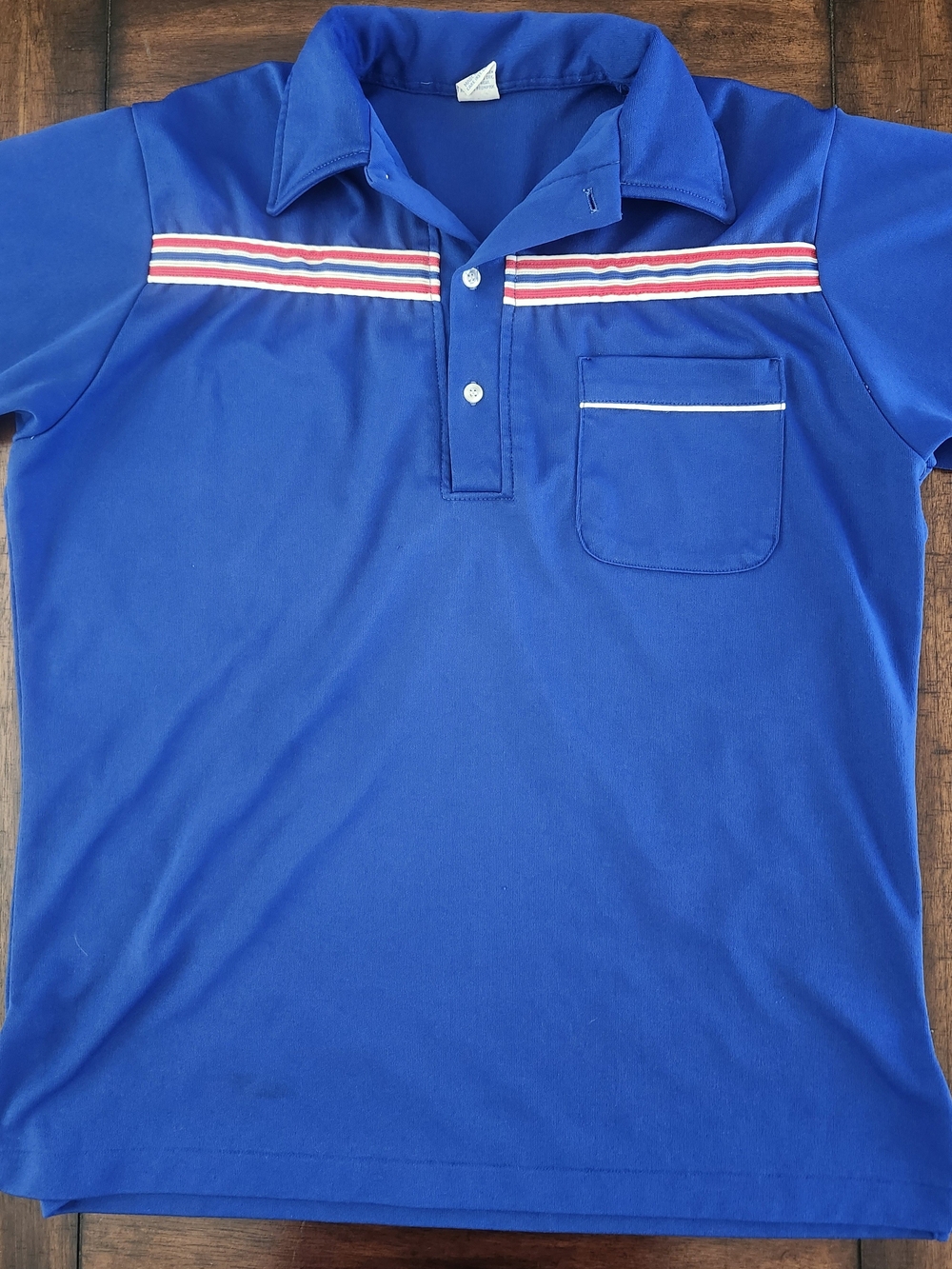 Authentic 1970s Hilton Polyester Bowling Shirt Large